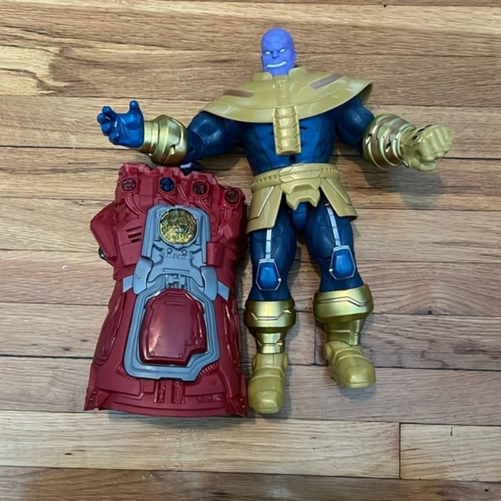 Marvel Avengers Thanos Gold and Blue Action Figure with Red Gauntlet